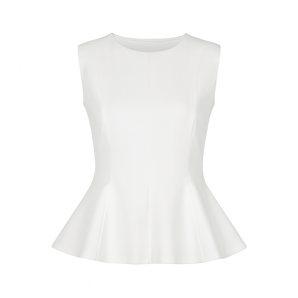 Sleeveless flare top