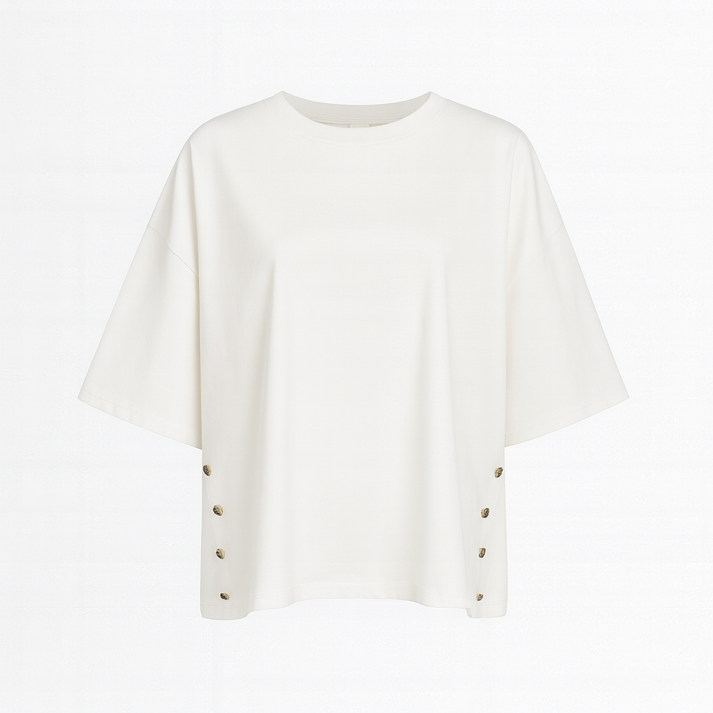 Oversized TSHIRT with gold buttons