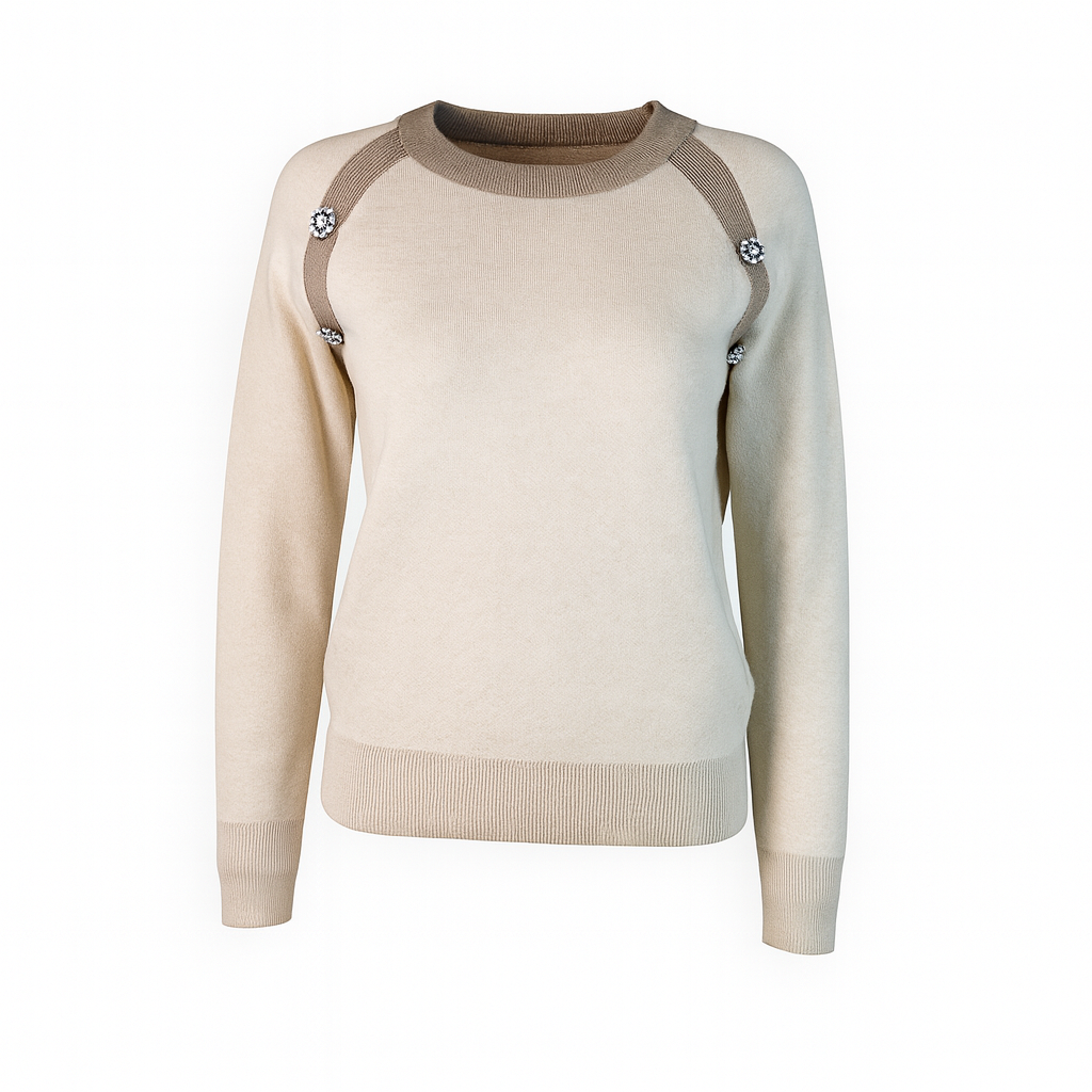 Knit with rhinestones