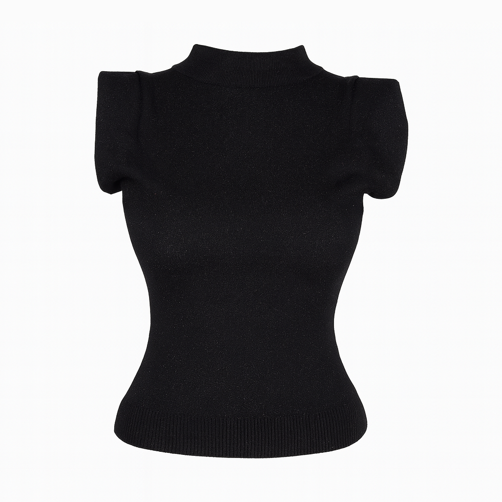 Metallic sleeveless top