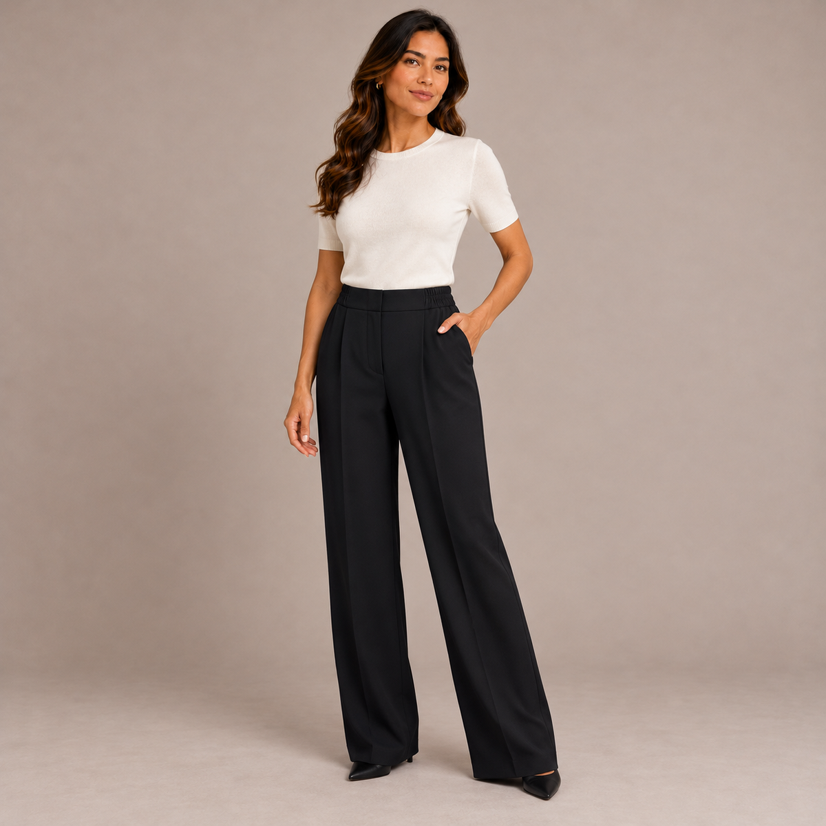 Women’s Black Wide-Leg Trousers – product photo 1