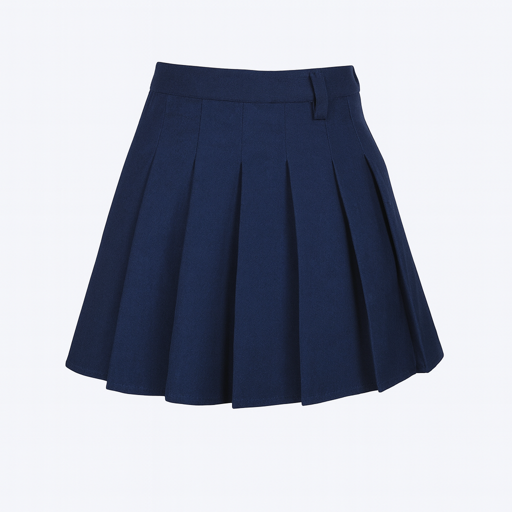 Pleated short skort