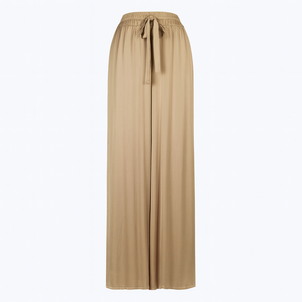 Elastic waistcoat trousers satin finish