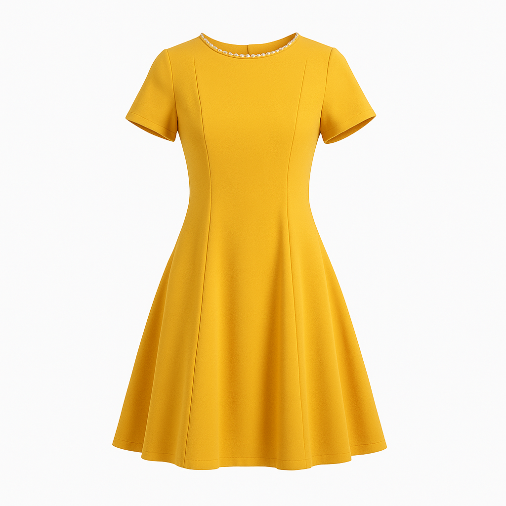 Flare dress with rhinestones