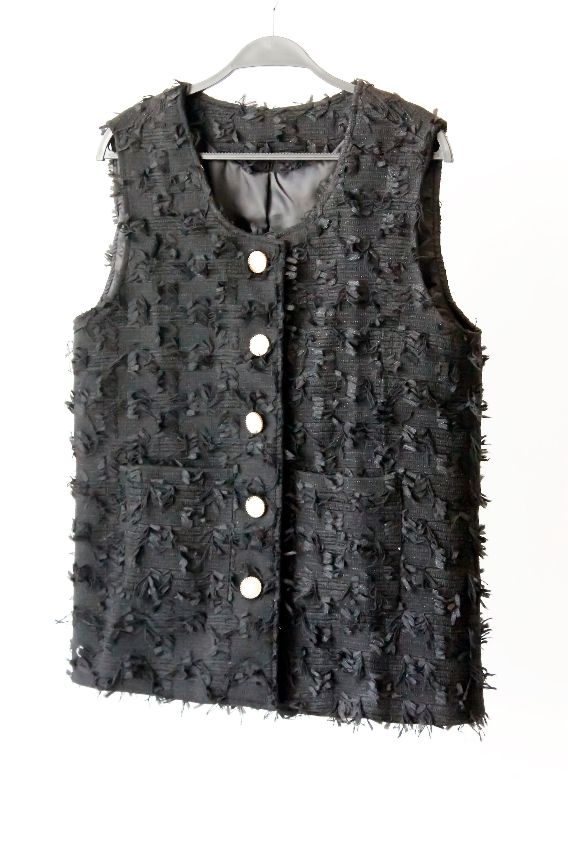 Atelierose Black sleeveless vest 