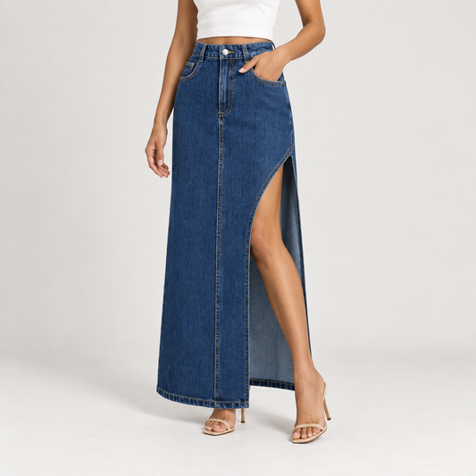 Denim Long Skirt 