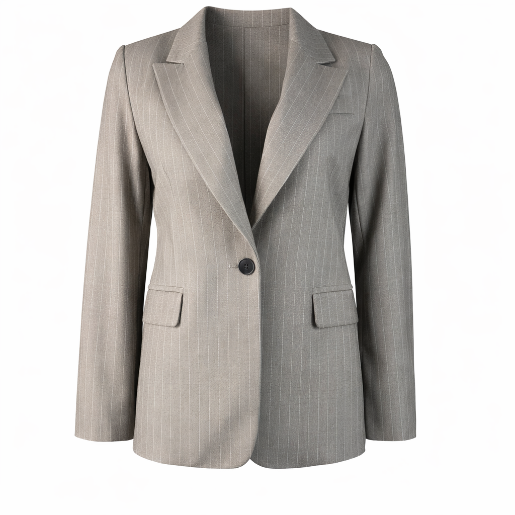 Striped straight cut blazer ATTENTIF