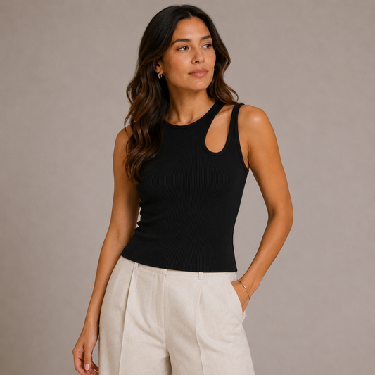 Asymmetrical black top 