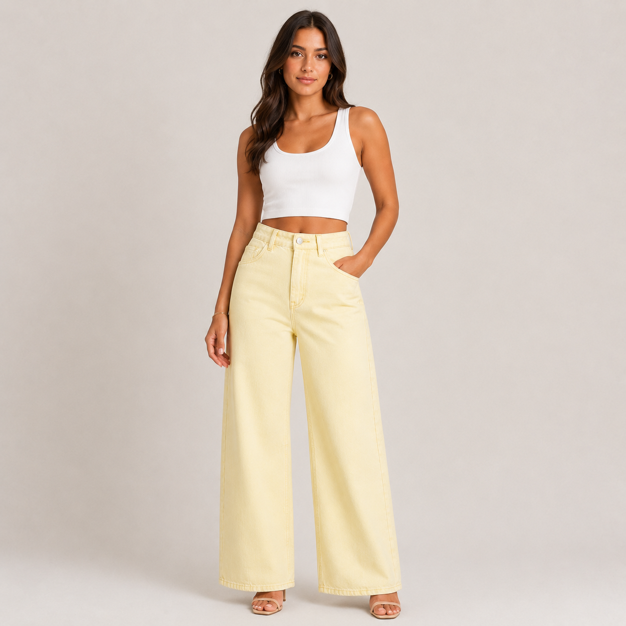 Ballon fit yellow jeans 