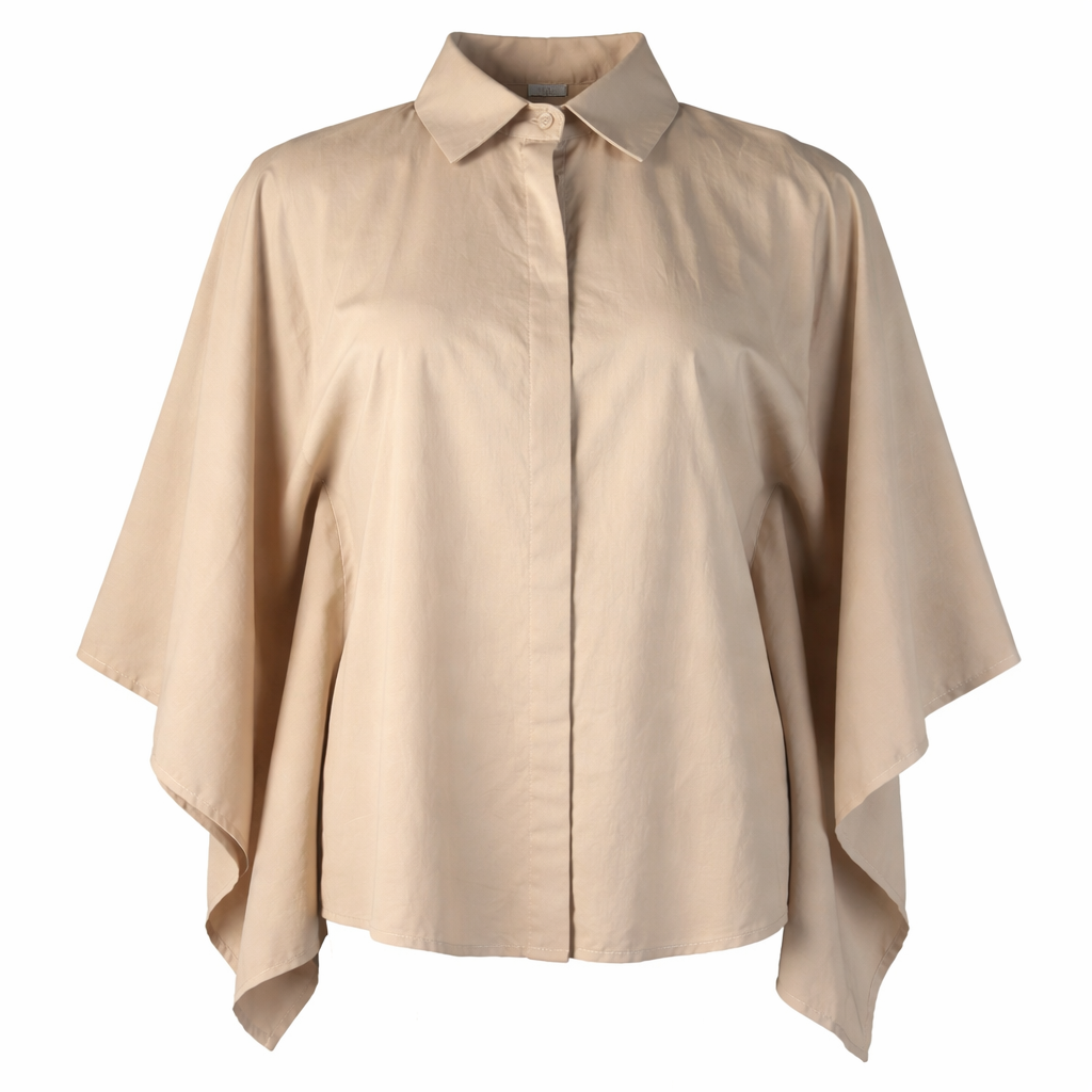 Oversized camel shirt CHERRY BLUE