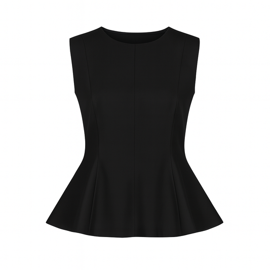 Sleeveless flare top