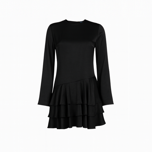 Black asymmetrical dress