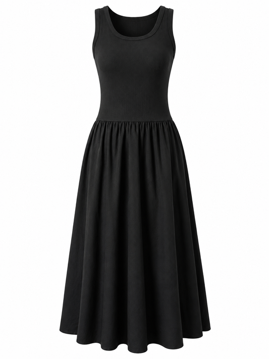 Casual maxi black dress 