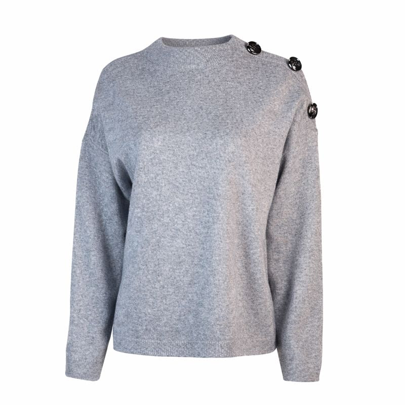 Plain knit with gold button