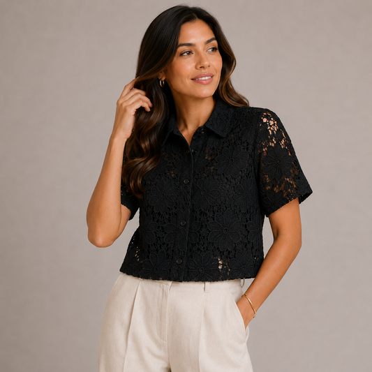 Cropped black shirt 