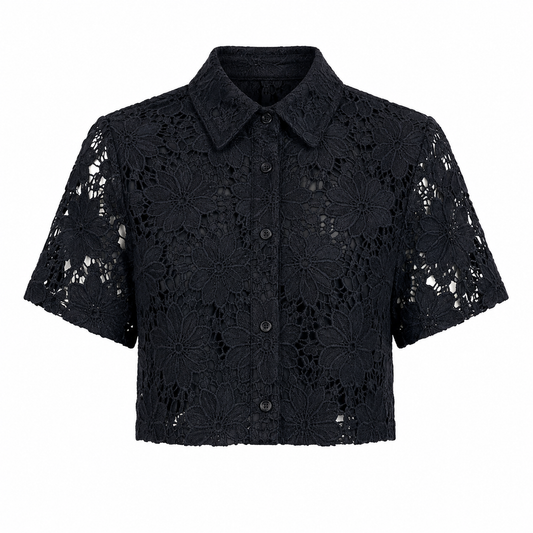 Cropped black shirt 