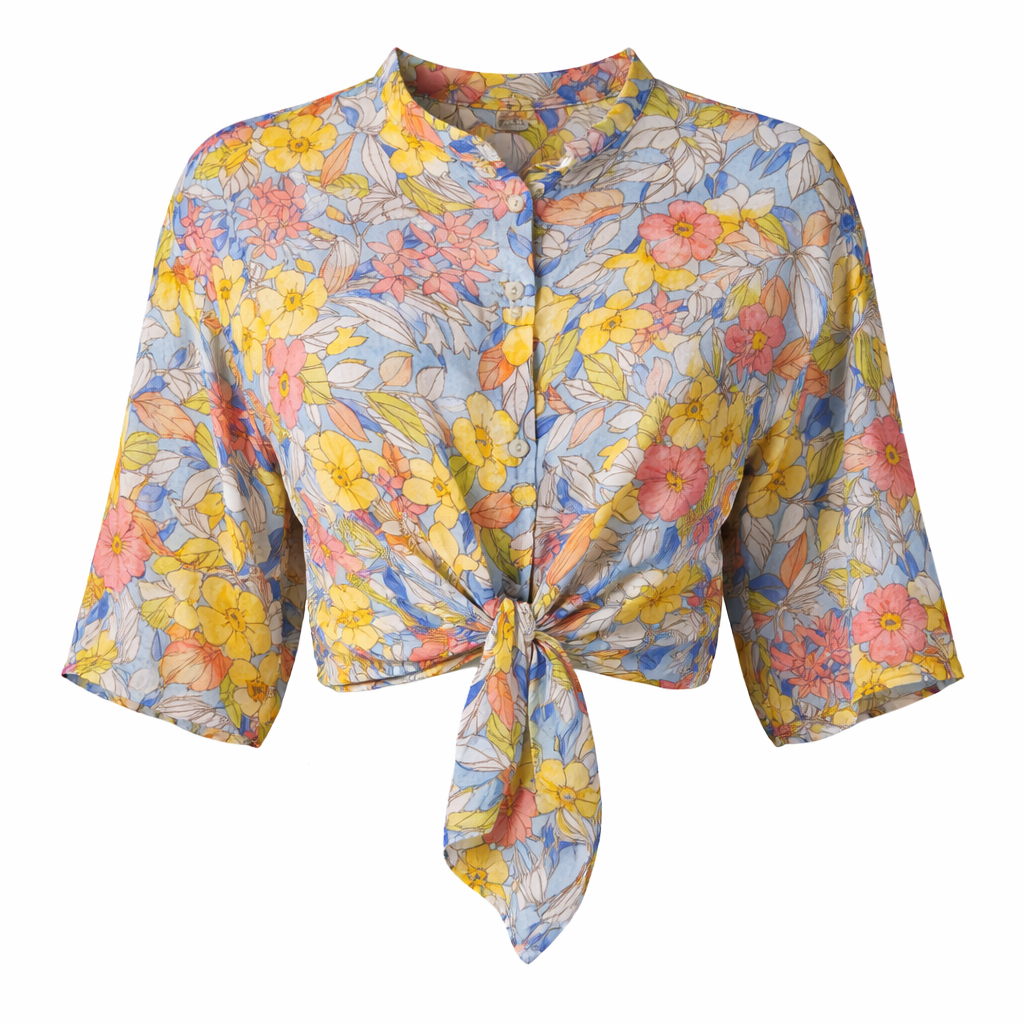 Floral silk shirt LOUIZA FASHION
