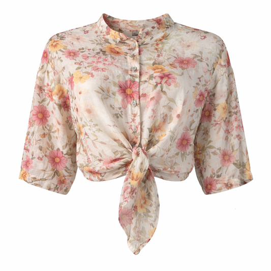Floral silk shirt LOUIZA FASHION