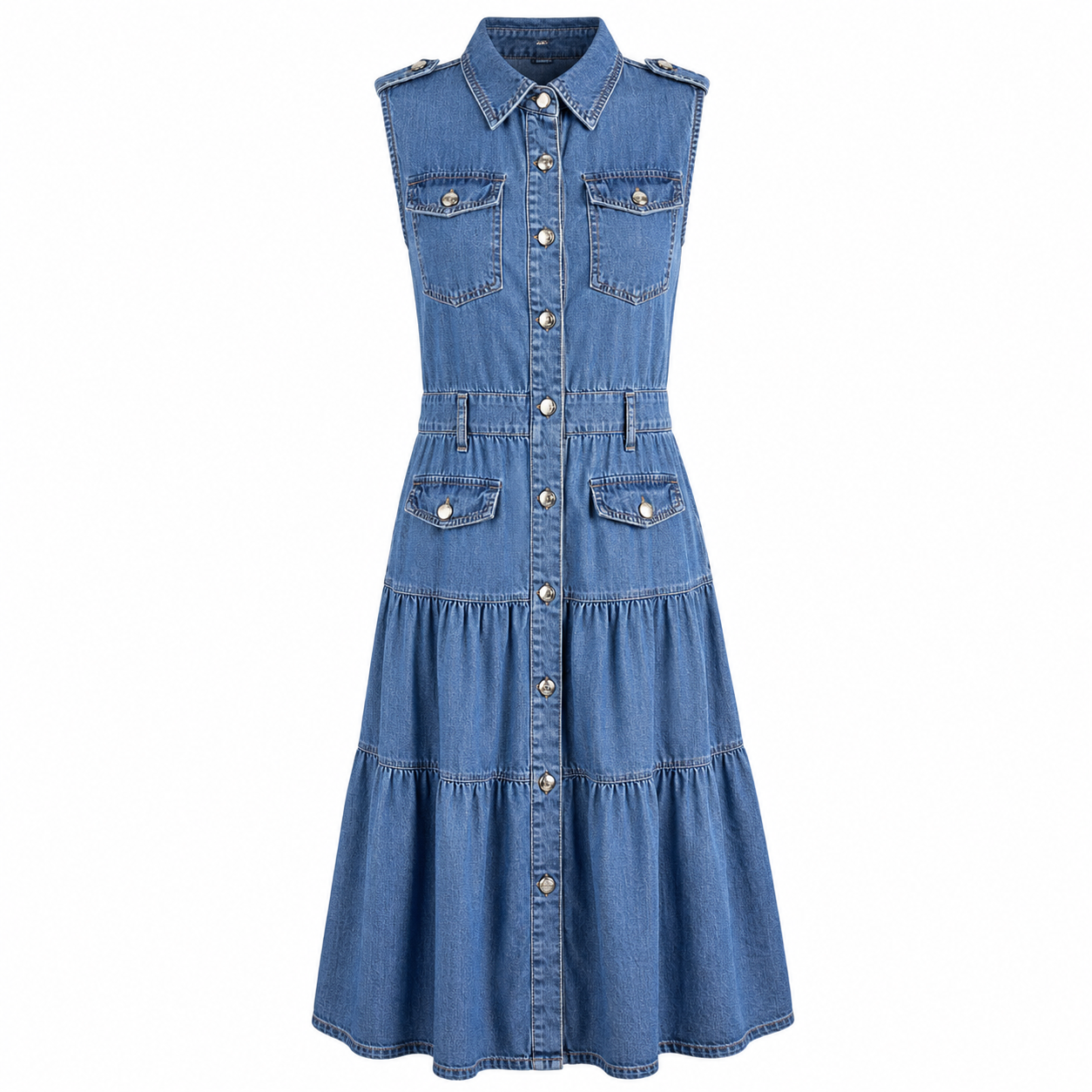 Denim maxi dress 