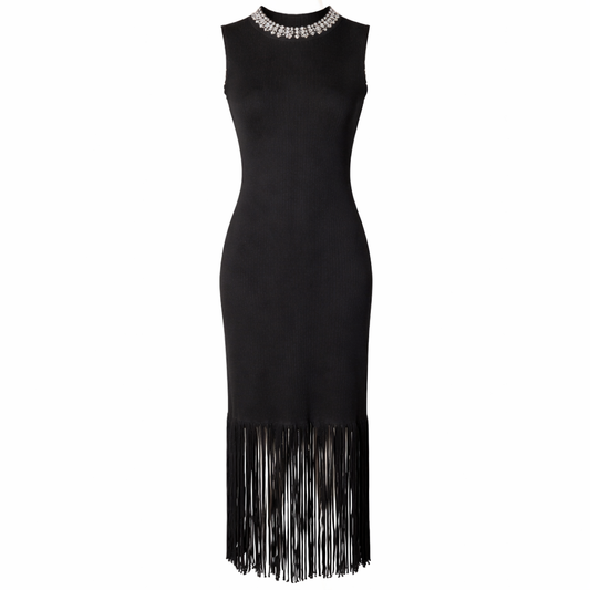 Maxi dress with frills LAMIAR