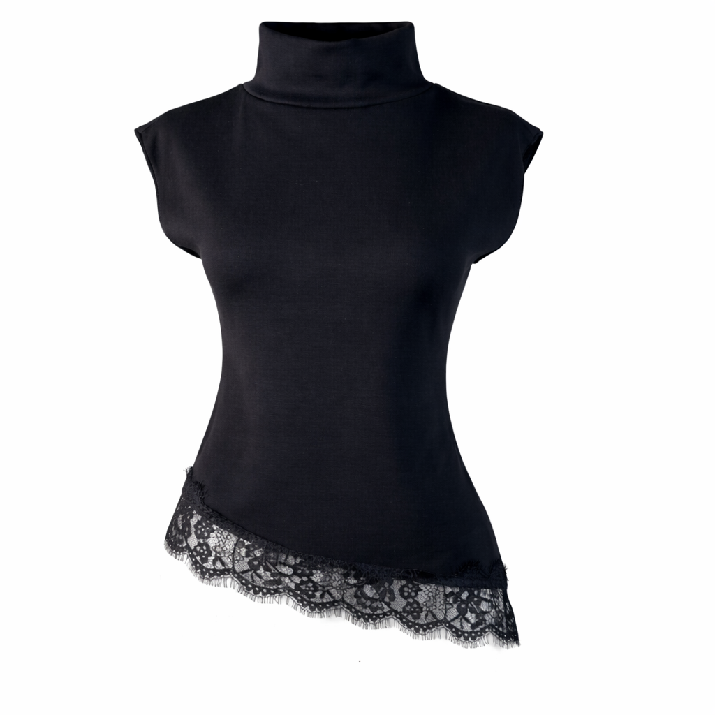 Asymmetrical top with dentelle GIOMAR