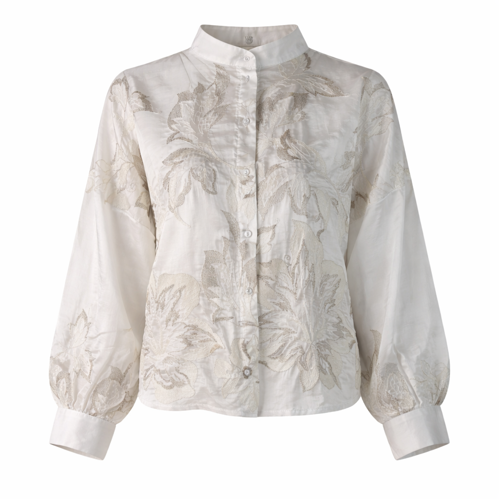 Embroidered white shirt LOUIZA FASHION