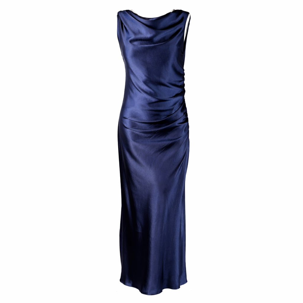 Satin midi dress LOUIZA FASHION