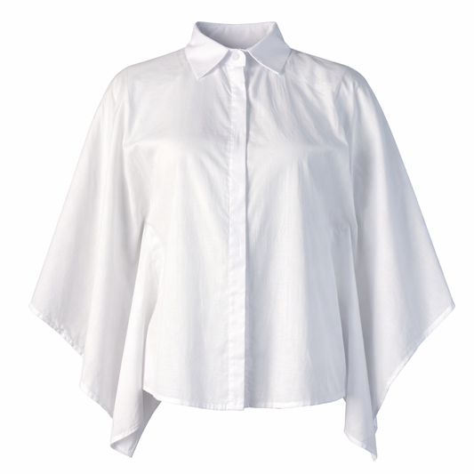 Oversized white shirt CHERRY BLUE