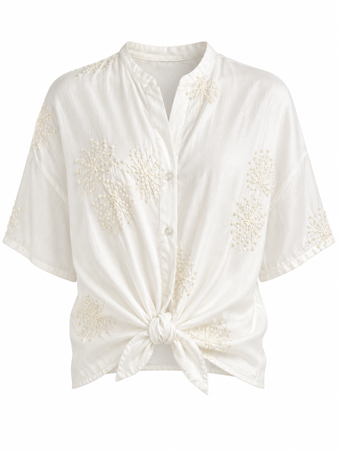 Embroidered off white shirt 