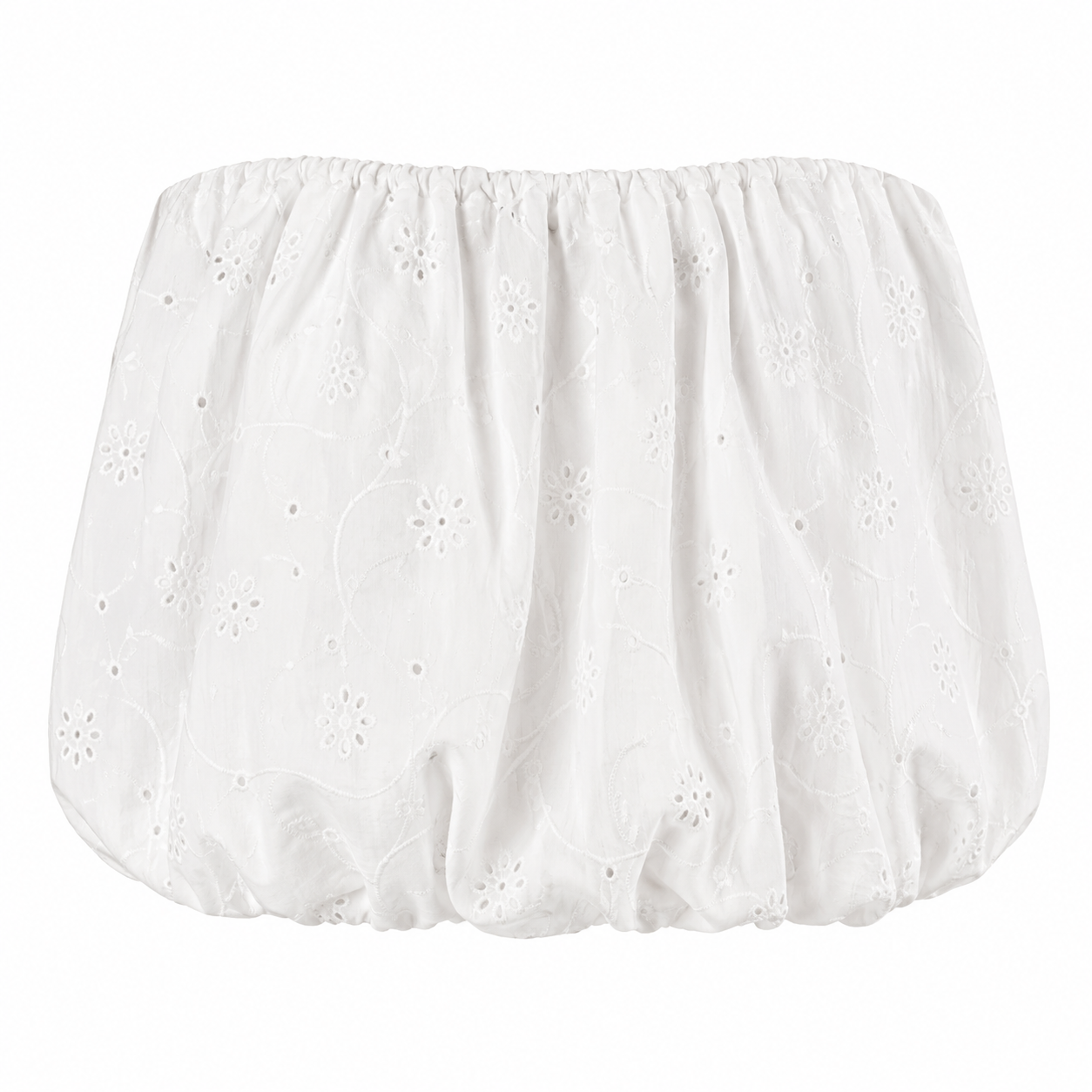 Embroidered white crop top 