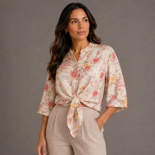 Floral silk shirt 