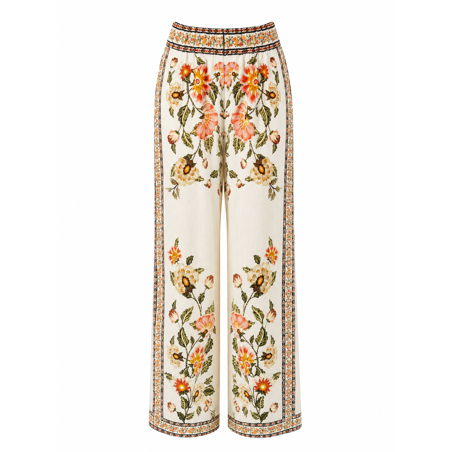 Floral printed pants - wide legs 