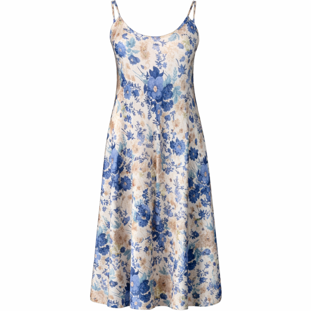 Floral printed dress Blue LAMIAR