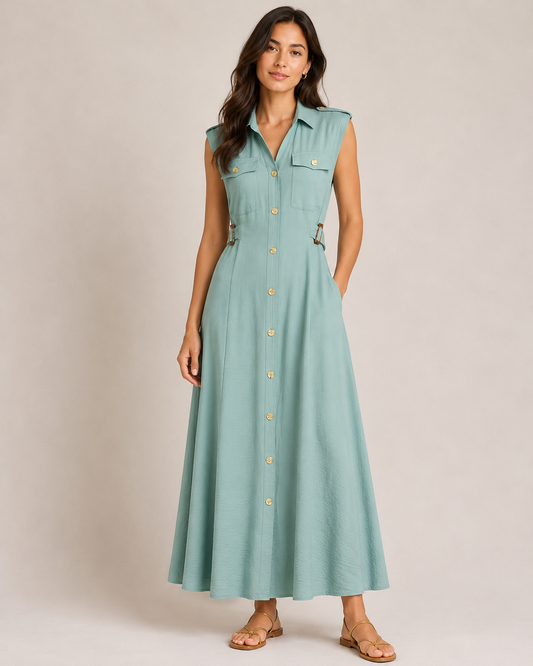 Linen shirt dress 