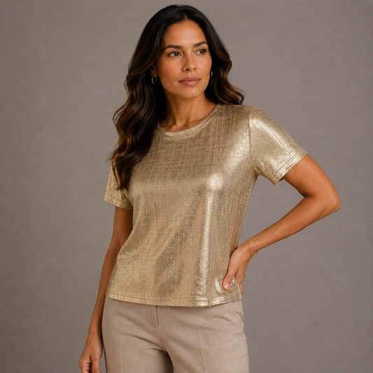 Metallic gold t-shirt 