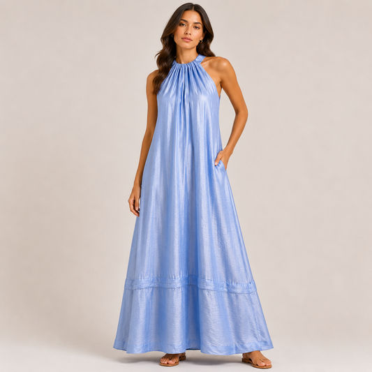 Halter neck dress Blue 
