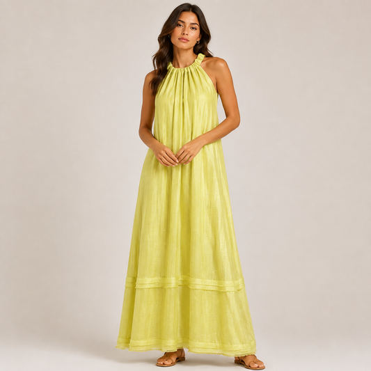 Halter neck dress Yellow 