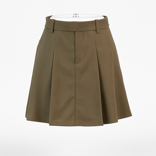 High waist short  color coffee