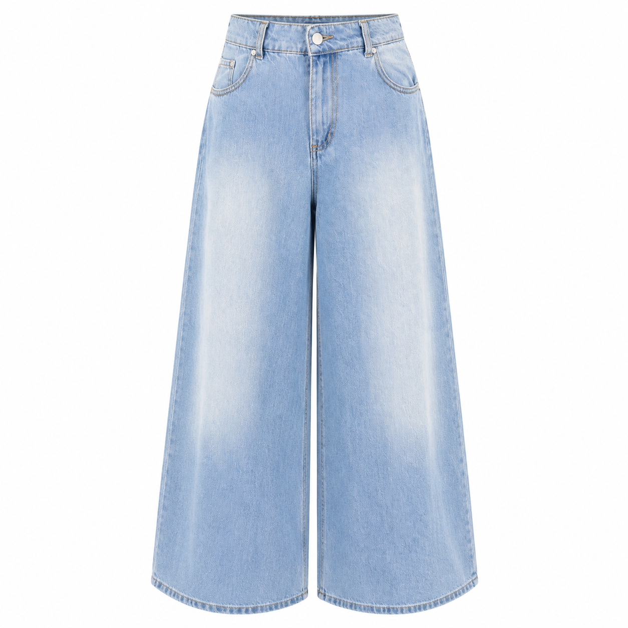 High waist palazzo blue jeans 