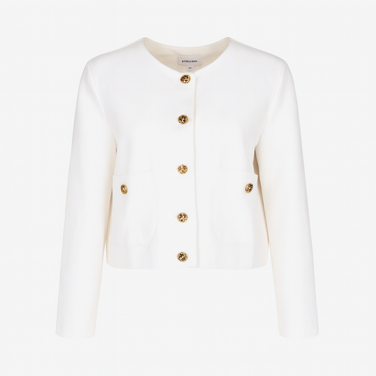 Big size  Bandage blazer with gold button