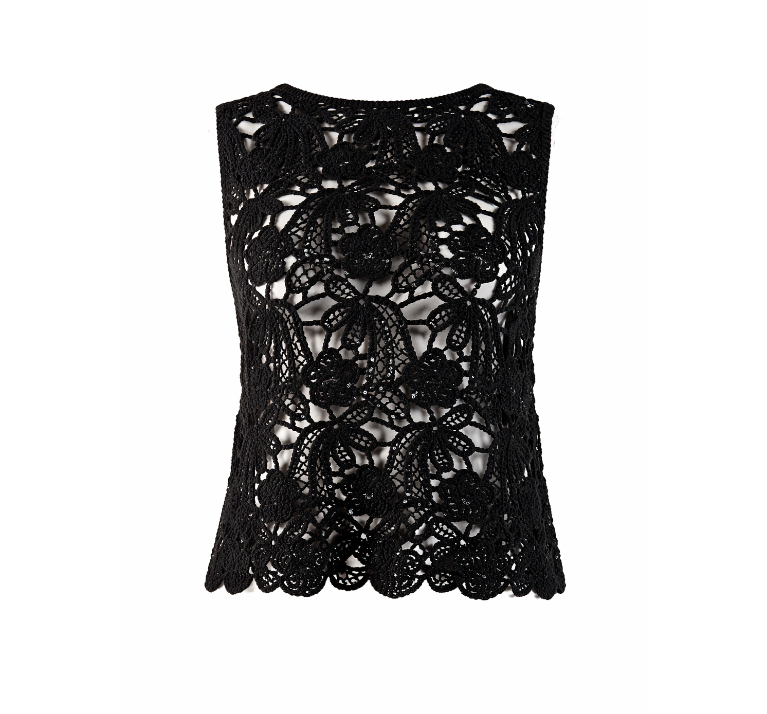 Sequined Crochet top LARA