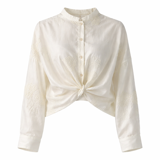 Embroidered white shirt LOUIZA FASHION