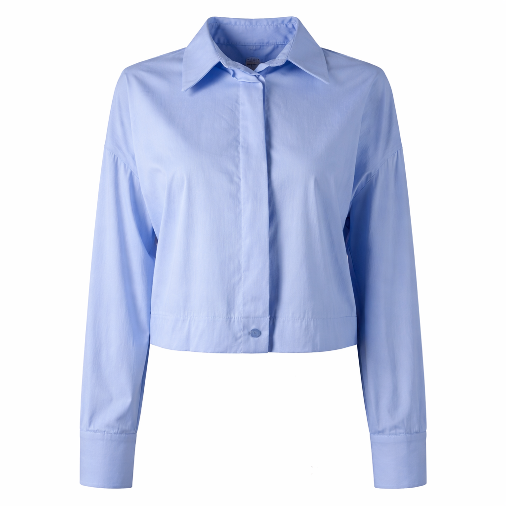 Cropped blue shirt CHERRY BLUE