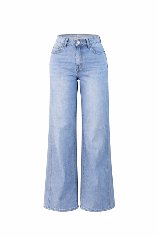 Wide legs light blue jeans GIOMAR