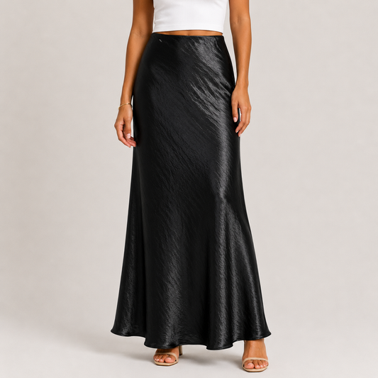 Maxi skirt with elastic waistband 