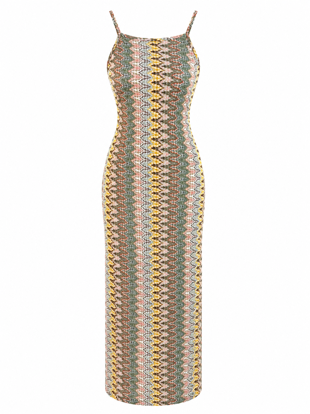 Missoni print open back dress 