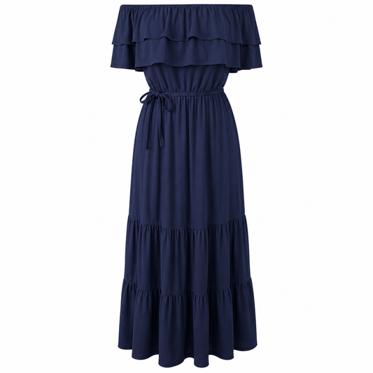 Off shoulders maxi dress Blue 