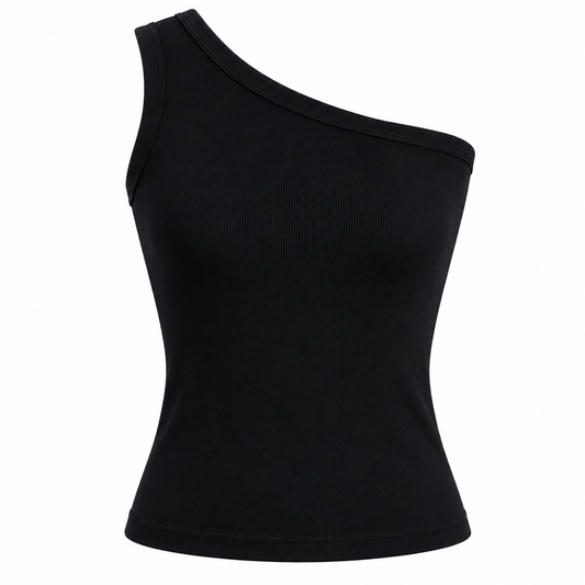 One shoulder cotton top 