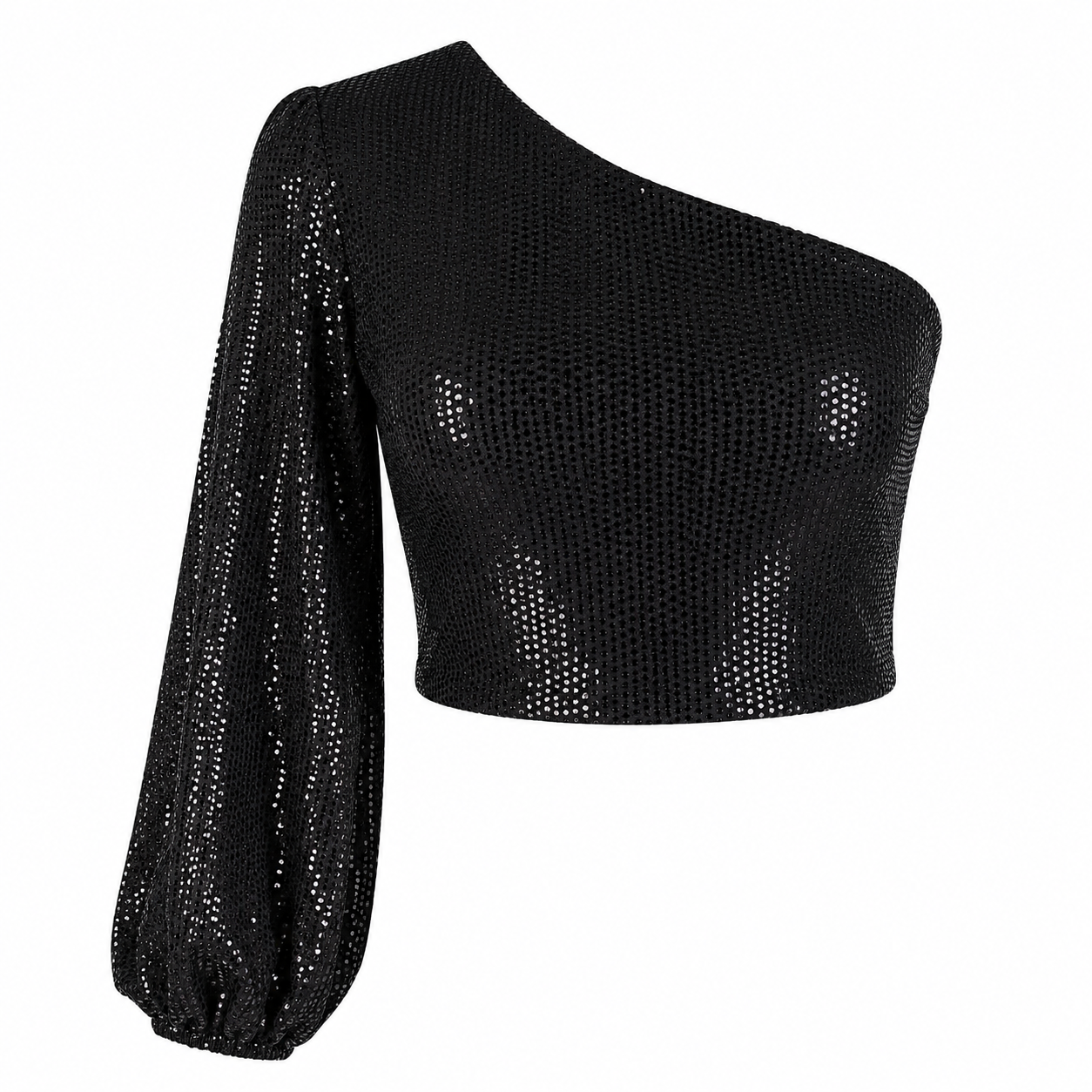 One shoulder shiny top 