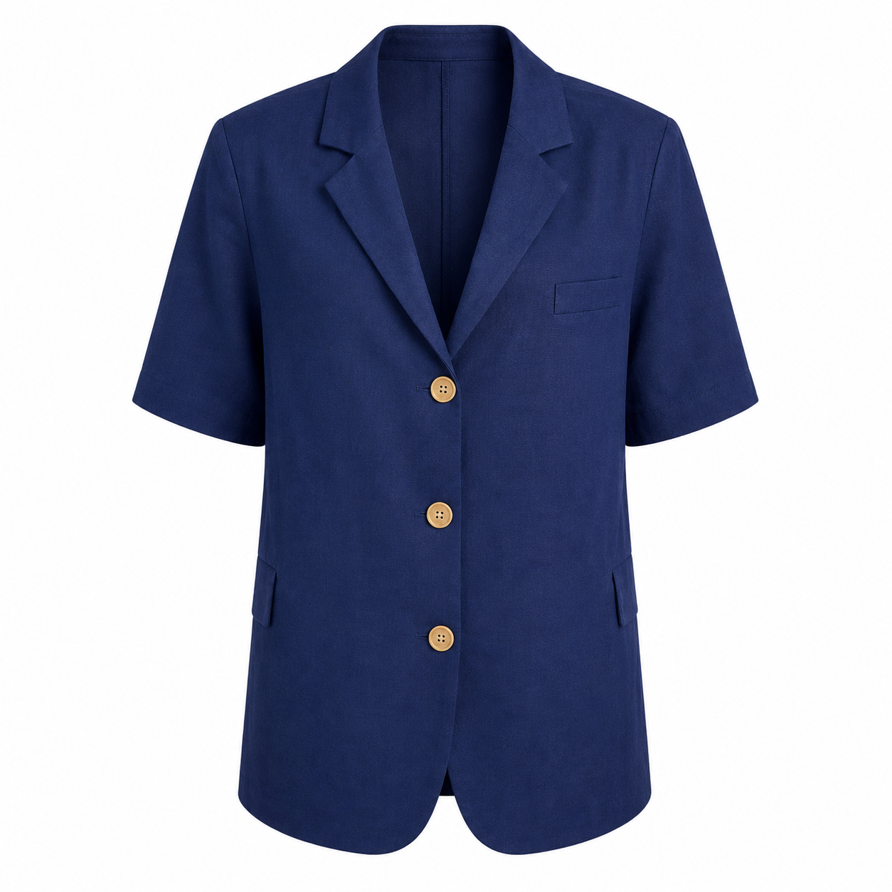 Open back linen blazer 